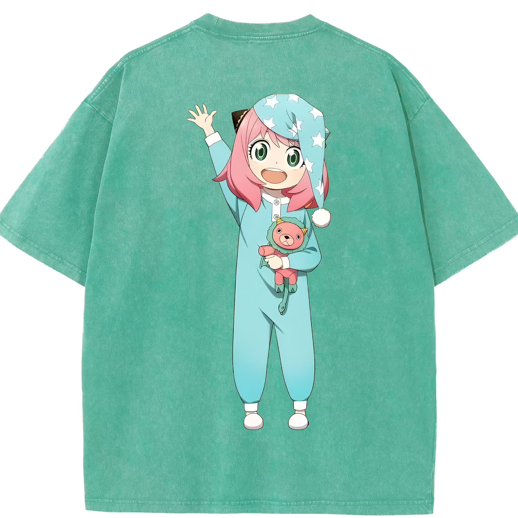（画像用） SPY×FAMILY间谍家家酒 綿100% ヴィンテージ風 半袖Tシャツ（背面プリント）